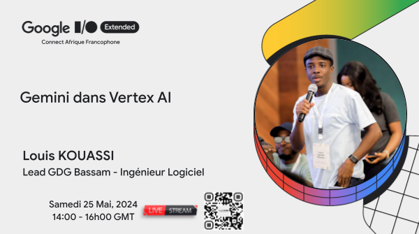 💡Décuplez l'innovation avec le puissant LLM #Gemini dans #VertexAI par @LouisKouassii😎
Nous exploiterons les capacités polyvalentes, multimodales de Gemini adapaté à nos besoins😉🚀

@googleafrica @googledevgroups @googledevs
#GoogleIO #IOConnectAF
🔗gdg.community.dev/e/mrq4h2/