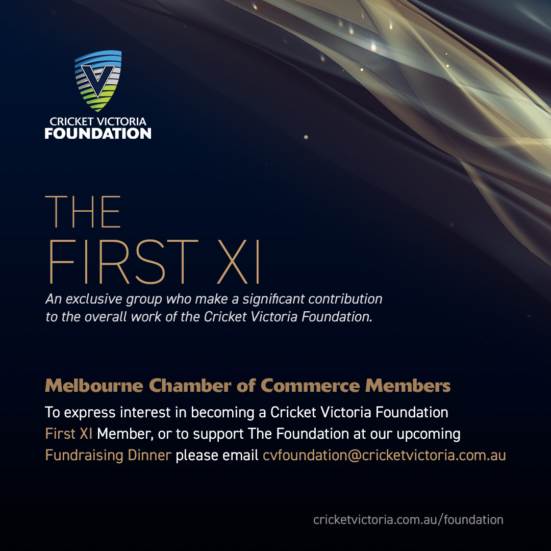 Express your interest in becoming a @cricketvictoria Foundation First XI member! Support the Cricket Victoria Foundation at their upcoming Fundraiser Dinner on Wednesday 5 June. Find out more at cricketvictoria.com.au/foundation