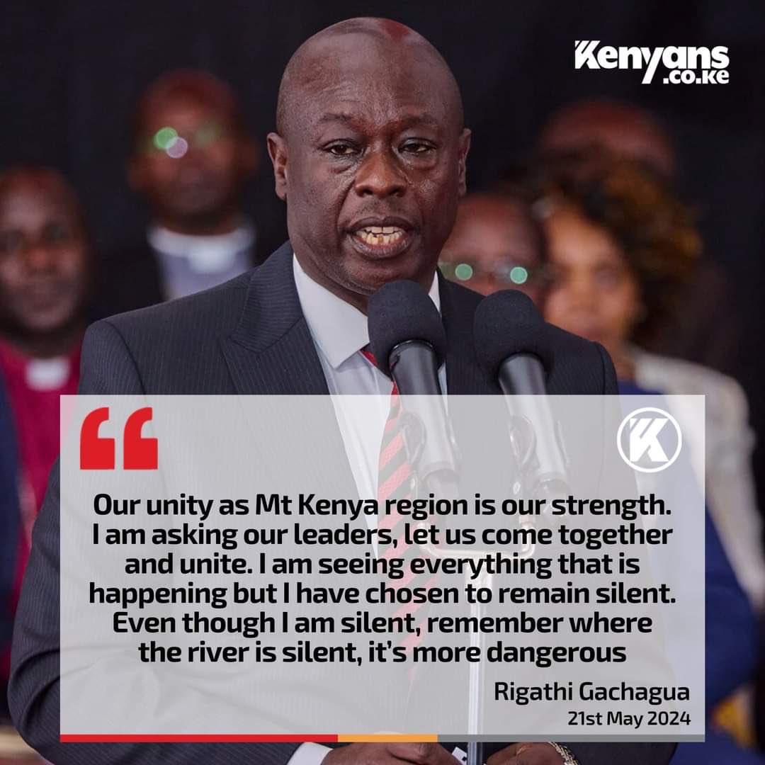 DP Gachagua has a very narrow view of Kenya, a view so thin that it begins and ends at Mt. Kenya. May his handlers help him to understand Kenya.