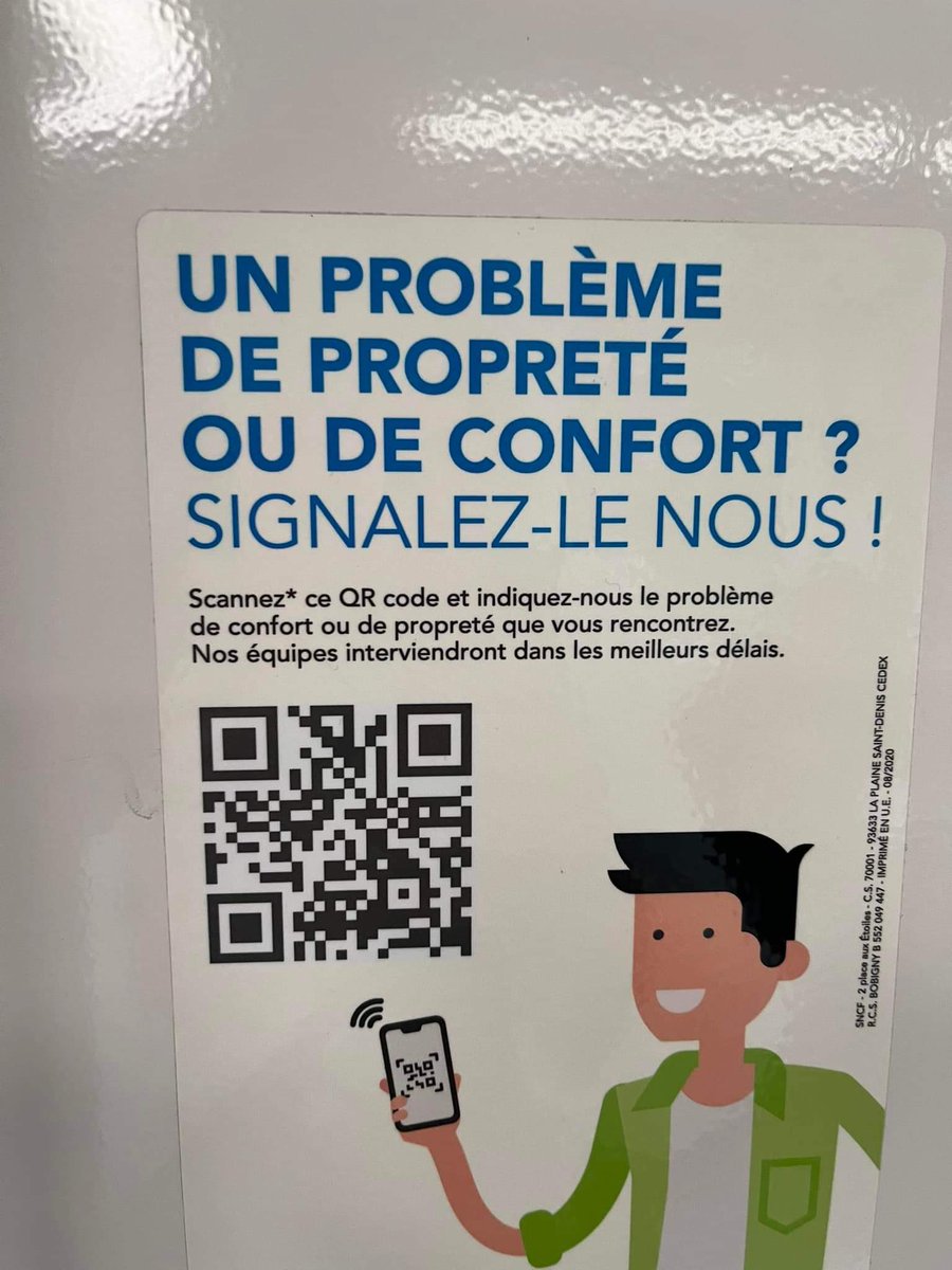 dauphinbleu27's tweet photo. Bonjour @RERE_T4_SNCF, une internaute a signalé que le QRCode dans une nouvelle rame RER NG pour signaler les anomalies nous envoient vers ce site internet qui n'a rien à voir. J'ai testé, c'est confirmé. Pouvez vous transmettre l'information aux équipes concernées svp ? https://t.co/t8IikYzaC4