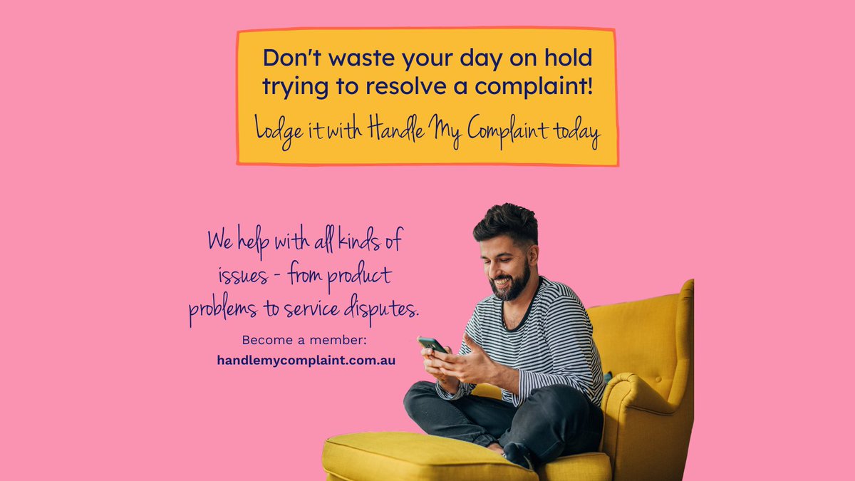 Can't get a #complaint resolved? #HandleMyComplaint takes the hassle out of dealing w/ #customerservice. 😩 We're here to help w/ any product or service issue, for a smooth & stress-free #complaint experience.

Lodge your complaint 👉handlemycomplaint.com.au 

#HMC