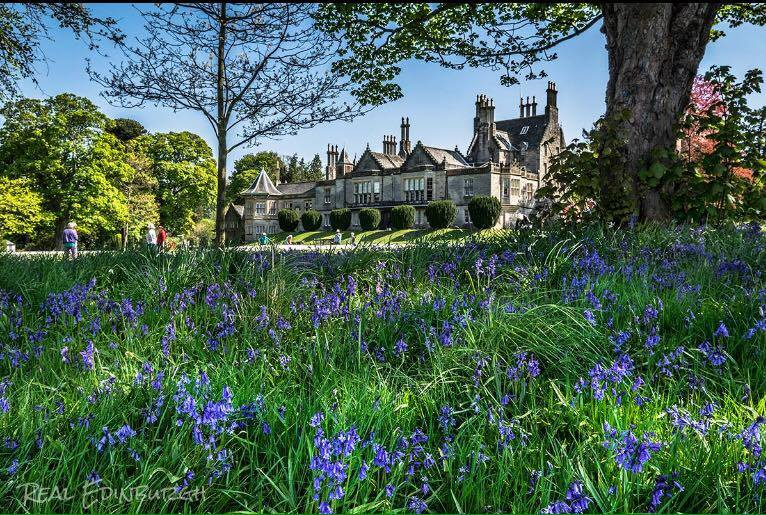 Happy Wednesday from Lauriston #castle.  How about a walk in the sunshine enjoying the #bluebells? #Edinburgh #EdinburghLife #Scotland #castles_oftheworld #loves_monuments #travelwriter #travel #instatravel #travelgram #tourism