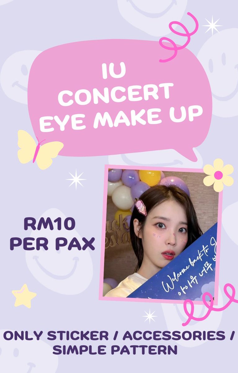 cccchloee's tweet photo. Anyone interested for simple eye makeup for IU concert? 🇲🇾

Wanna do some market research here &amp; decide whether wanna do it or not 🐣

Thinking at RM10 per pax. Comment below if you’re interested 💜💛

#IUinKL #IUinMY #HER_WORLD_TOUR_IN_MY #HER_WORLD_TOUR_IN_KL #IU #LeeJiEun https://t.co/nPR7r9pzYp