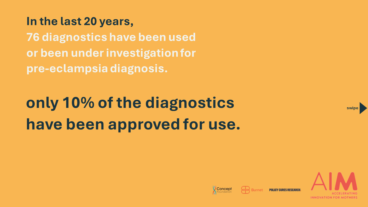 ConceptFNDN's tweet photo. Despite better understanding of #preeclampsia, the capability to diagnose the condition is limited. Our report maps #RandD of #diagnostics for 3 #pregnancy conditions: pre-eclampsia+ #preTermLabour+intrauterine growth restriction https://t.co/gue8JuQ48u
#worldPreeclampsiaDay🧵2/3 https://t.co/pxLv5oJP7T