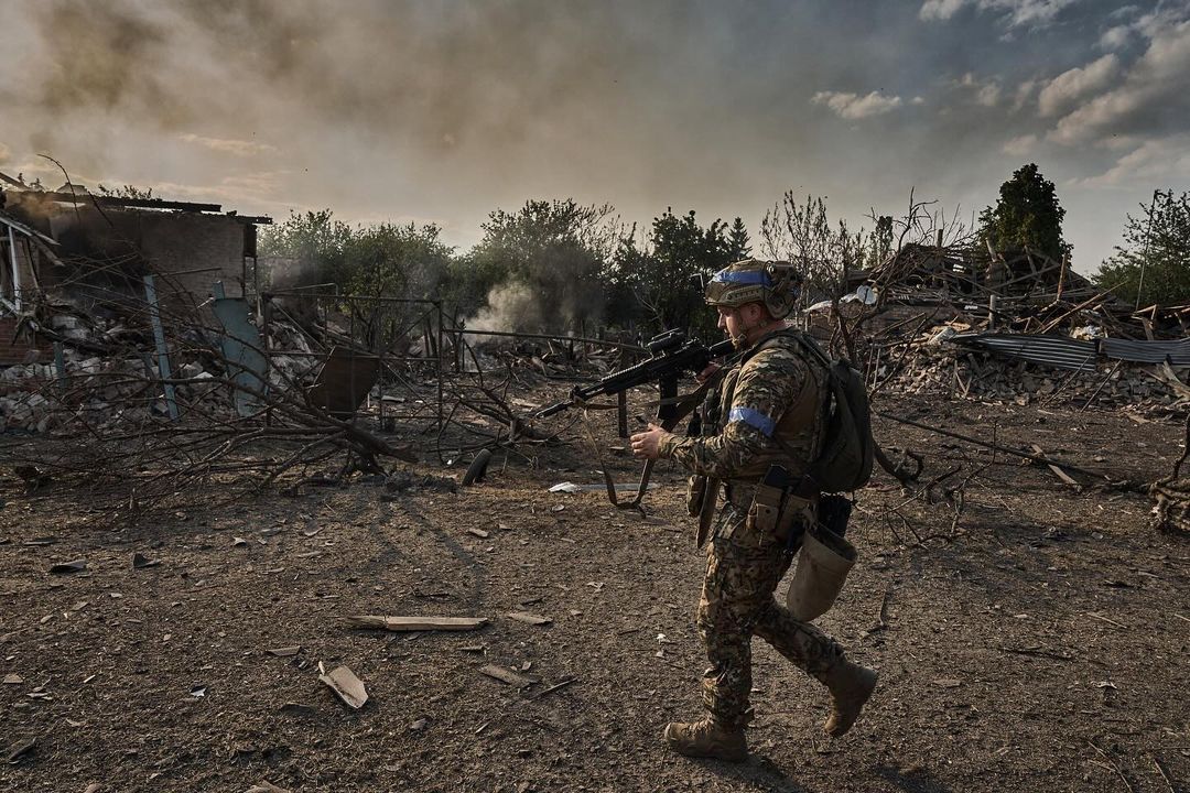 Photographer Kostiantyn Liberov writes from Vovchansk: 'The photos show the bodies of two civilian women. Next to them are two small specific craters. For those who understand, it is immediately clear that this is not a random mine or artillery strike. With a 90% probability,