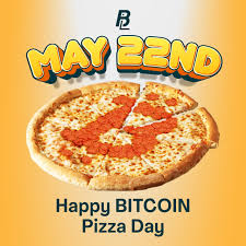 Buy yourself some pizaa to celebrate this day. The first day BTC was used for a transaction in 2010.