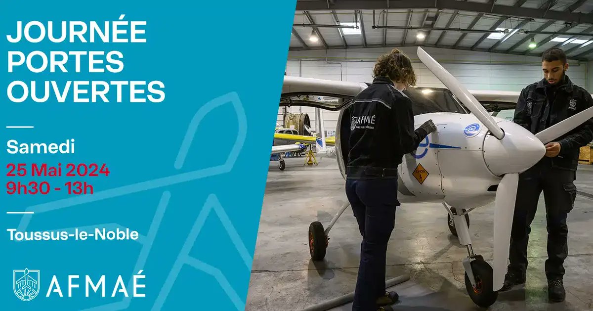 ✈️Sam. 25 mai de 9h30 à 13h - Journée porte ouverte à l’AFMAÉ à #ToussusLeNoble

Si vous aimez les #métiers de l’#aéronautique alors profitez de cette occasion, et rencontrer les apprentis et équipes sur place !

versaillesgrandparc.fr/actualites/det…