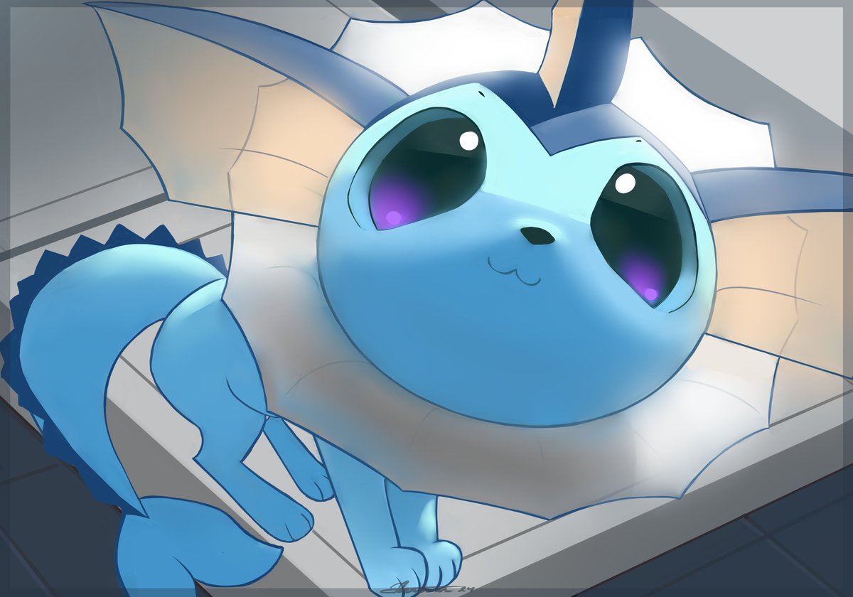 auroriiasart's tweet photo. Curious Vaporeon,
#ポケモンイラスト #Pokemon https://t.co/mPZ7IhqLH7