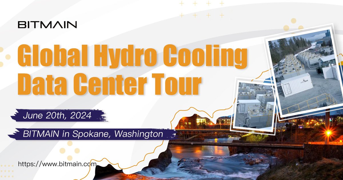 How about a unique #SummerAdventure🤔 Experience something new⁉ Span mining farms🔜 Unfold fresh Hydro-cooling 👏Global Hydro-Cooling Data Center Tour 🗓June 20th, 2024 ✈Spokane, Washington Join bitmain.com to explore Hydro-cooling technologies😍 #BITMAIN