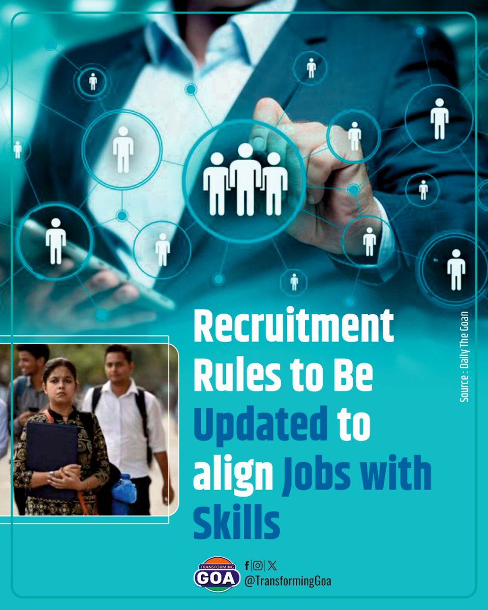 Recruitment Rules to be updated across all departments to align Jobs with Skills #goa #GoaGovernment #TransformingGoa #bjym #bjymgoa #Recruitment #SkillsAlignment #JobMarket #HR #Hiring #TalentAcquisition #WorkforceDevelopment #Employment #JobSkills #WorkplaceInnovation