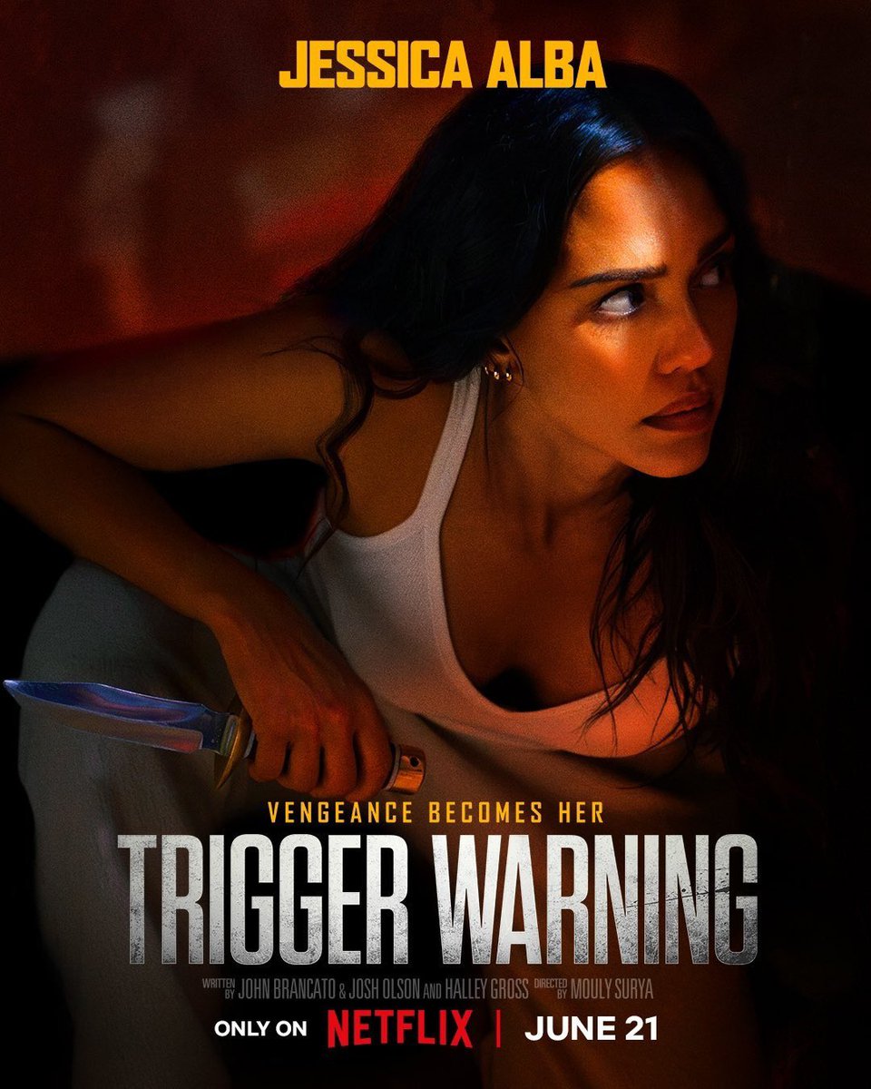 Jessica Alba stars in the new poster for the Netflix film Trigger Warning. #Netflix #TriggerWarning #JessicaAlba