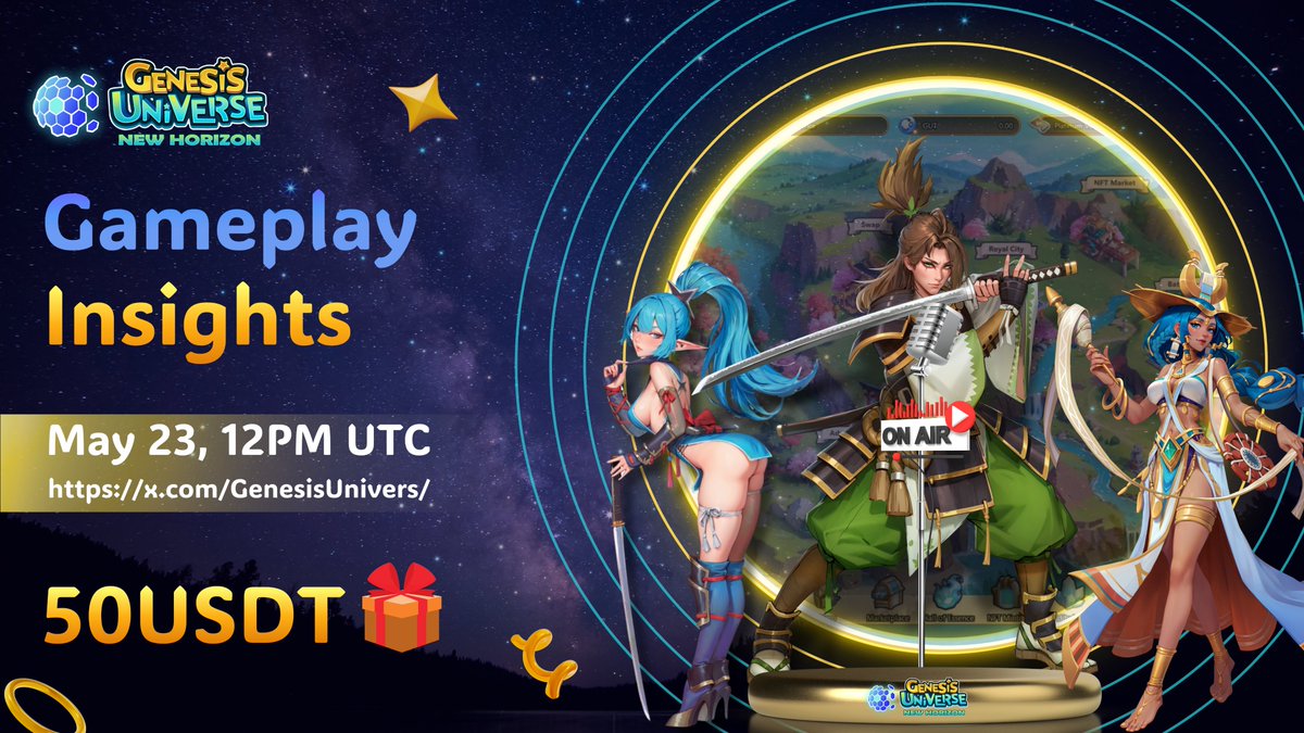 ⚡Be it a seasoned explorer of #GenesisUniverseNewHorizon or a newcomer eager to start your journey, this Gameplay Insights AMA is your ticket to unlocking the mysteries of the cosmos⚔️⭐️

1️⃣ Follow <a href="/GenesisUnivers/">Genesis Universe New Horizon</a>
2️⃣ Liked &amp; RT this post👇🏻
3️⃣ Tag 3 friends
4️⃣ Register for FREE
