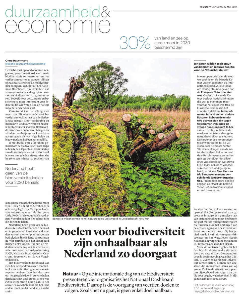 Ook voor Nederland een hele fijne internationale dag voor de biodiversiteit!
