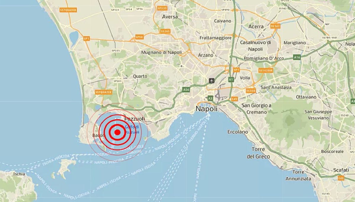 Ennesimo buongiorno con #terremoto per i residenti ai #CampiFlegrei.

L’INGV ha già diramato i dati ufficiali.

➡️  napolinetwork.com/campi-flegrei-…