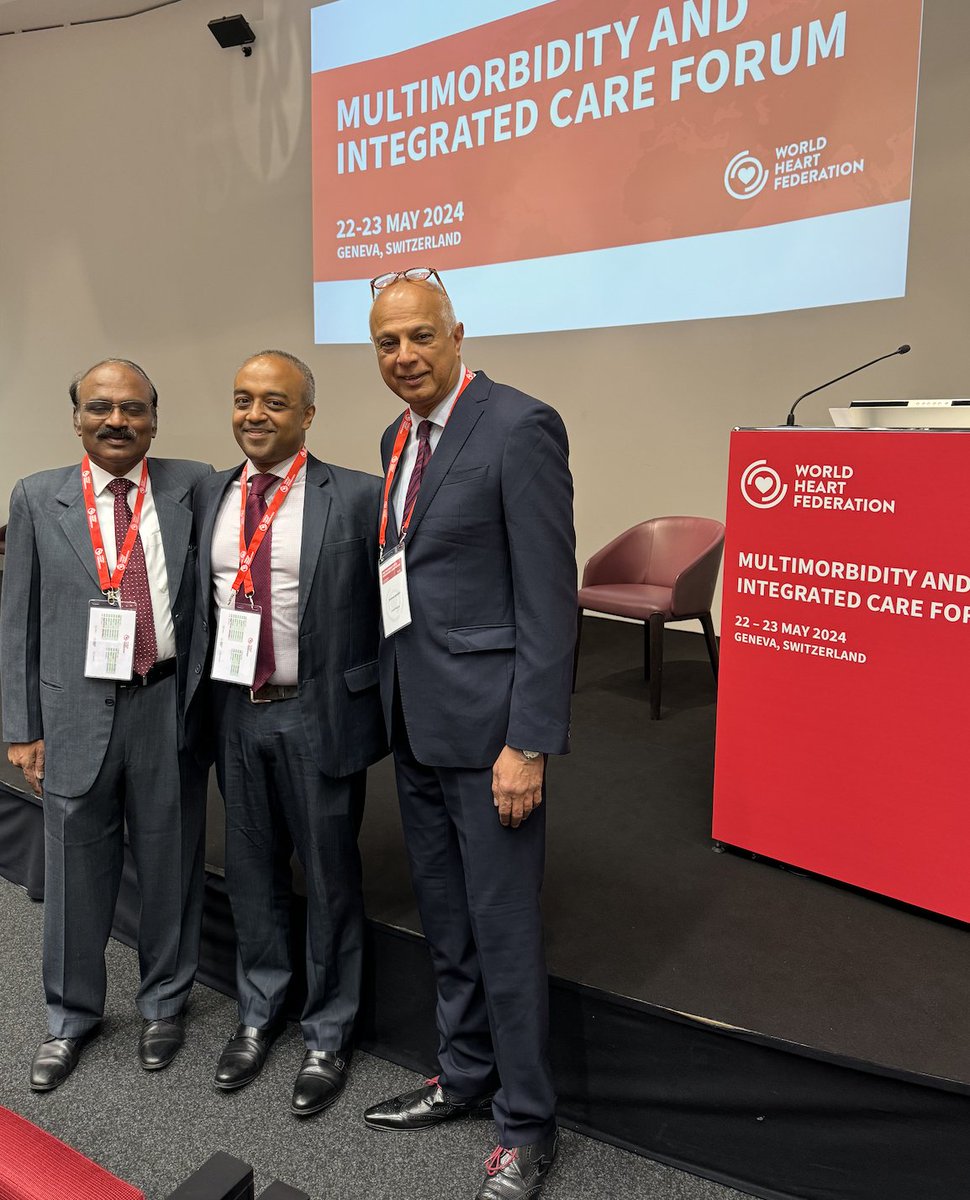 Delighted to be speaking @worldheartfed in Geneva With my close friends @DrDPrabhakaran & @amibanerjee1 2 meeting dedicated to multiple long term conditions (MLTC, multimorbidity) Need to change the terminology here @NIHRresearch @DrNatalieOwen