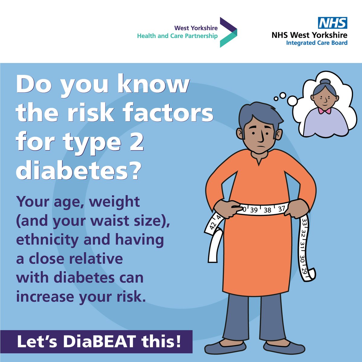 WYpartnership's tweet photo. It’s type 2 diabetes prevention week. Do you know the risk factors for type 2 diabetes?

Find out your risk here: https://t.co/yGJ2prIuYB

@calderdalecares @LeedsHCP @KirkleesHCP @ActAsOneBDC @WakefieldHCP @ReedWellbeing @NHSDiabetesProg #PreventingType2 #WYLTCP https://t.co/65NhM0u4a2