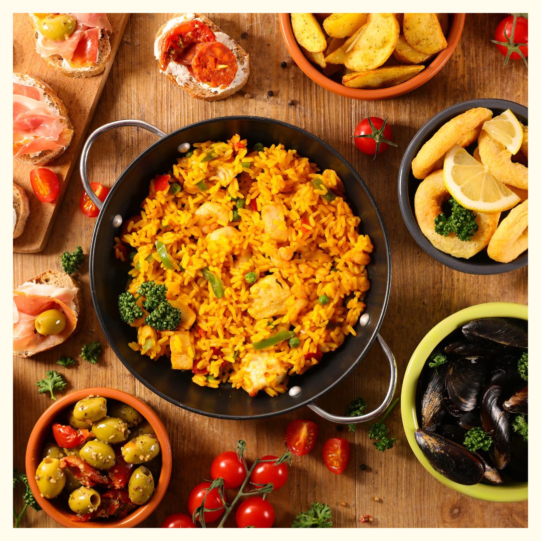 Head to @CrownWoodstock every Thursday evening for some seriously cool vibes and Spanish-inspired eats! 🎶 🥘

Don't miss Happy Hour until 7pm, featuring killer deals on cocktails, wine, and beer. 🍹🍷🍺 

See you there! 

#TapasAndTunes #FoodAndDrink #WoodstockEats