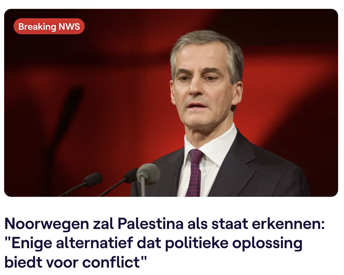 En België moet volgen. Laat ons de Palestijnse Staat erkennen. Beste @MR_officiel, waarom blijven jullie dit blokkeren? vrt.be/vrtnws/nl/2024…