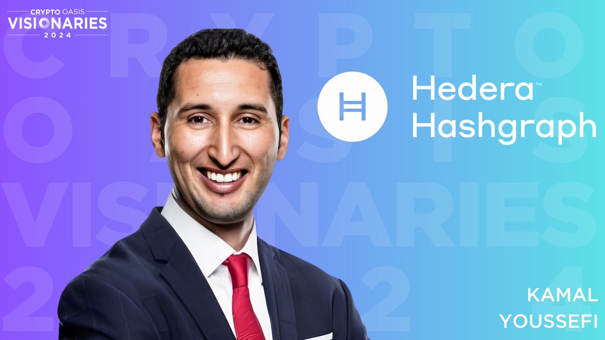 Join us in welcoming @YoussefiKamal, President of the Board of Directors at @The_Hashgraph Association, as one of the #CryptoOasisVisionaries for 2024! Join us to celebrate innovators shaping the crypto landscape. Learn more: 🔗t.ly/GrHQV