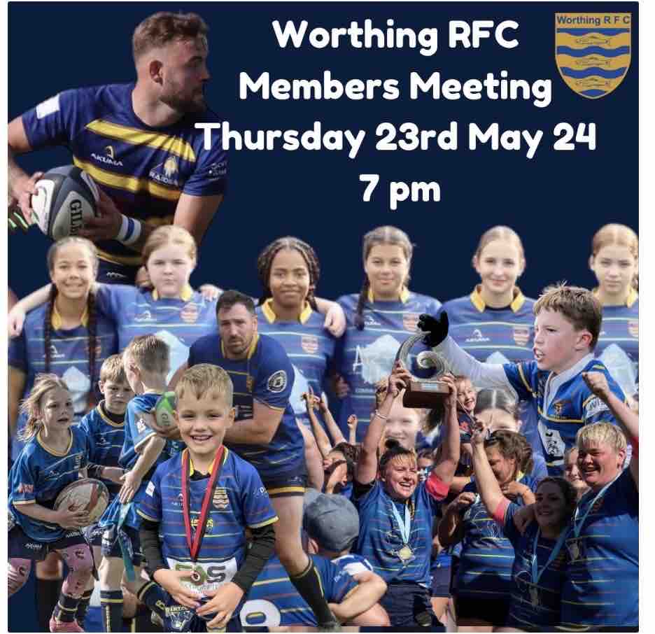 Club forum! If you missed it on your emails, please know that there is another informal members meeting at the club tomorrow evening. Please submit questions in advance to wrfc@worthingrfc.com so the committee can gather information for you