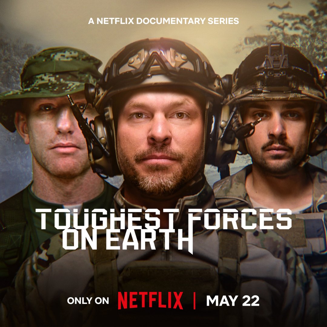 Three adventurous veterans train alongside some of the world's most elite military units, getting an inside look at their tactics and weaponry. Docuseries #ToughestForcesOnEarth S1 (2024), now streaming on @NetflixIndia.