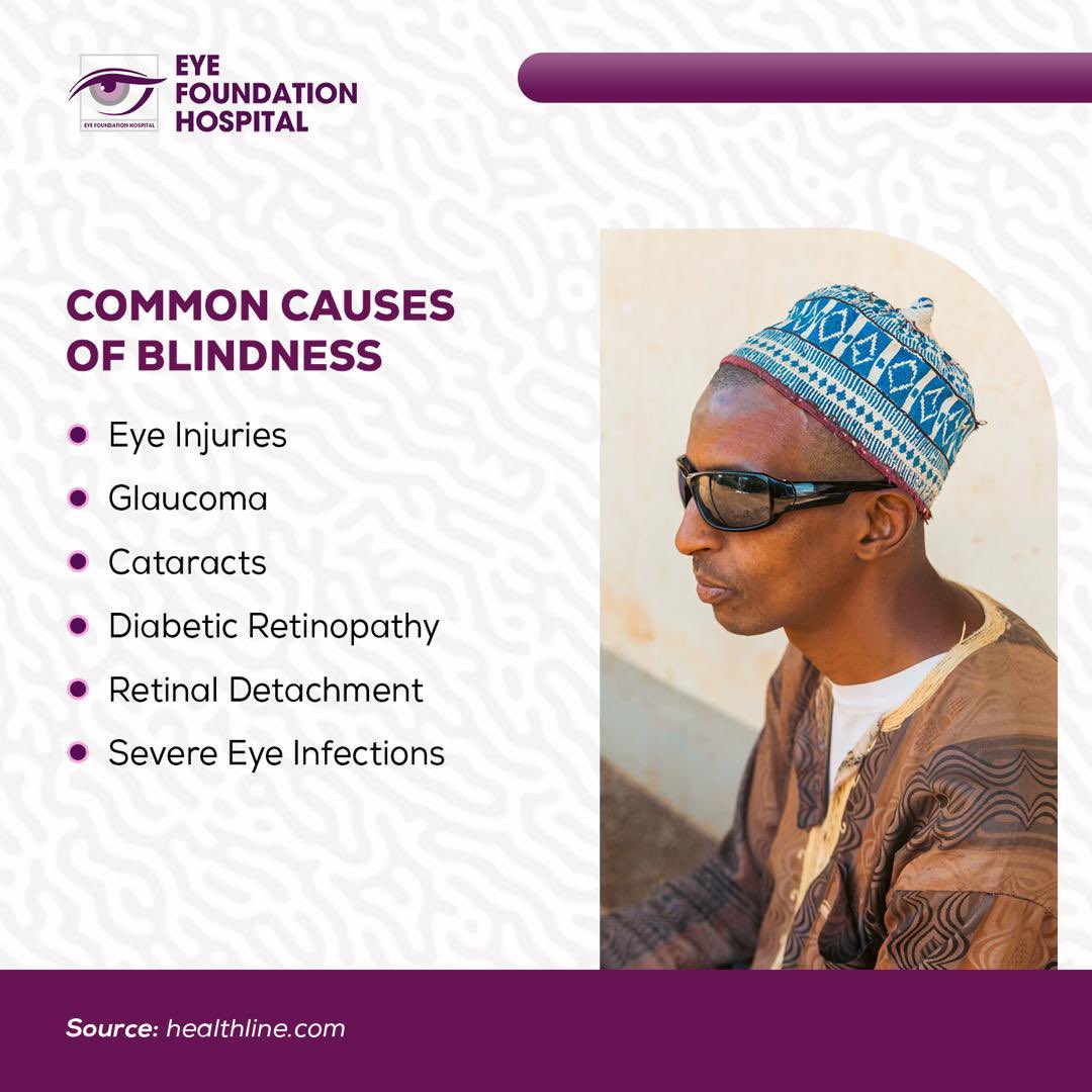 Partial or complete blindness can be caused by several conditions. 

See image to know some common causes of blindness. 

#blindness #blindnessawareness #visioncare #eyehealth #eyecare #lowvision #preventblindness #eyecareprofessional #specializedeyecare