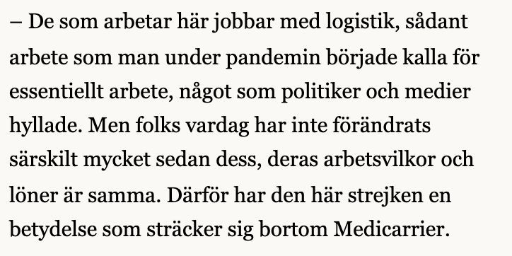 ”Vi är stolta över våra medlemmar. De gör det syndikalister ska göra, är välorganiserade och står upp för sina rättigheter, säger @syndikalisterna generalsekreterare Gabriel Kuhn som är på plats för att stötta strejkarna.” buff.ly/3wU9aaJ