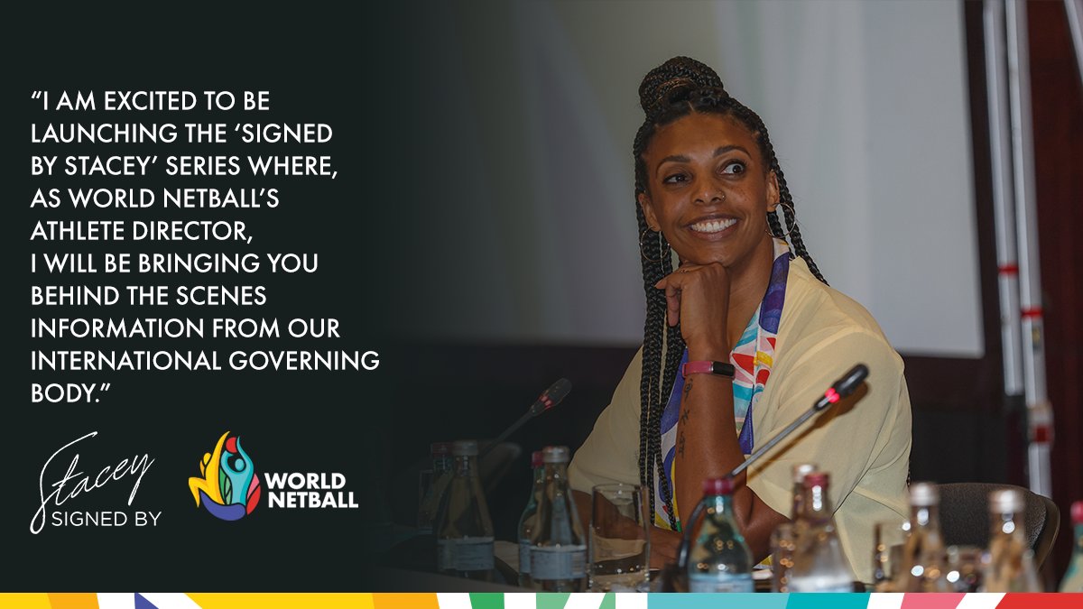 Introducing: Signed by Stacey✍️

In this weeks World Netball Newsletter our Athlete Director, Stacey Francis-Bayman (@StcyJyneFrancis), will be writing a letter to the #NetballFamily to update you on what has been going on behind the scenes at World Netball 🤩

The only way to