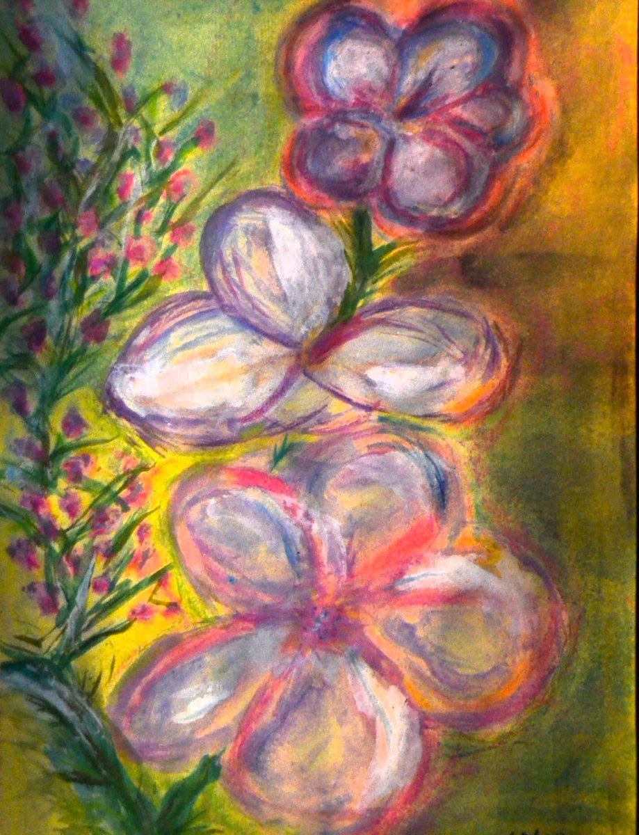 A little romance that warms the heart🫶 #flowers #watercolour #painting #drypastel #acrylicpaint #romance #flowerpainting #delari #artistsonthechain #ArtisticExpression #Artwork #paintings #ethereal nice day to you :)