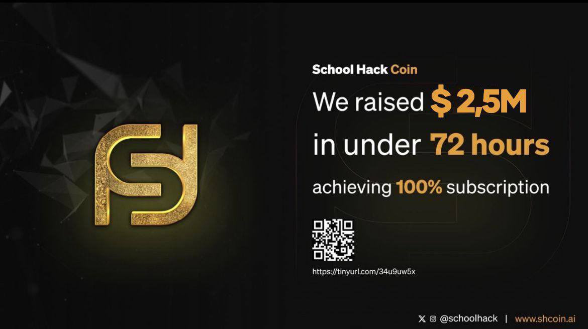 One to keep an eye out for next week guys @schoolhackcoin - TGE is in the 20th with MEXC, XT.com & coinstore at 12pm UTC.🔥

Market maker also just announced with @gotbit_io 💎

They just sold out their IEO raising over 2.5m within 48h!

Also they have their