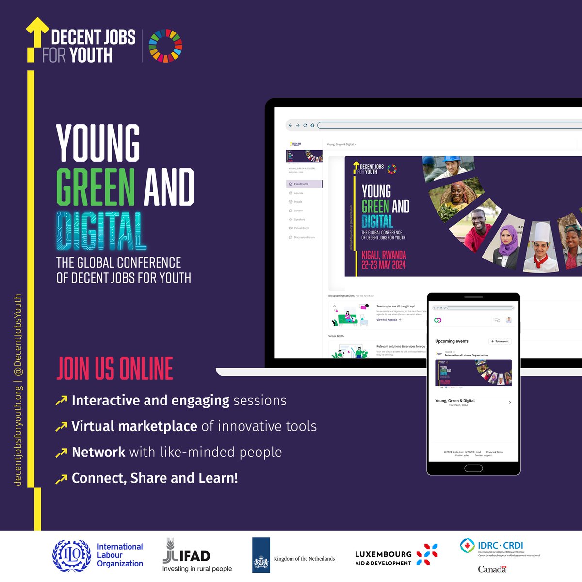 And... WE ARE LIVE! 📺 Join us here 👇as we unfold together with our partners the #YoungGreenDigital agenda, full of insightful, interactive and engaging sessions! next.brella.io/join/QWKWCD