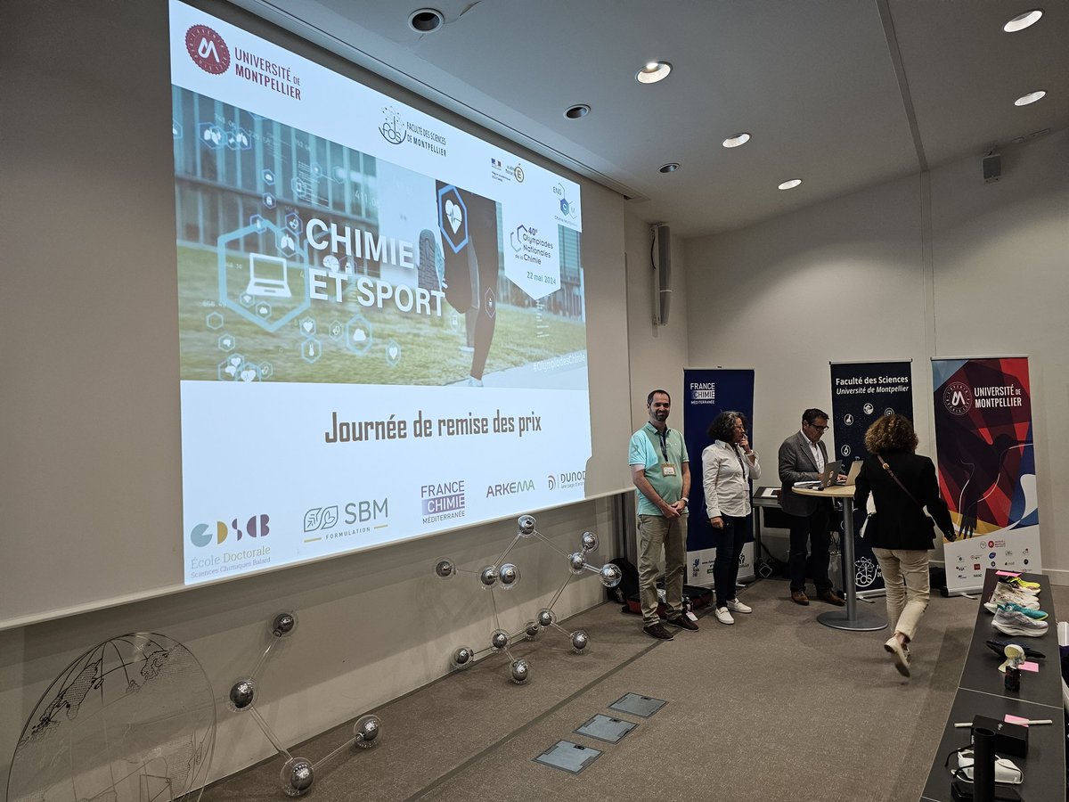 Conférence des olympiades de chimie de l académie de Montpellier avec une conférence de M Cavicchi d Arkema qui nous fait l honneur de nous montrer la chimie autrement.