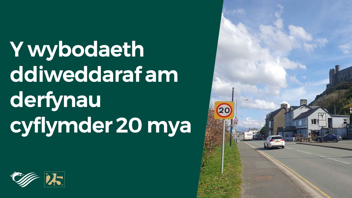 Heddiw, bydd Aelodau'n trafod y ddeiseb fwyaf yn hanes @SeneddCymru, ar ddiddymu’r terfyn cyflymder diofyn o 20mya.

Mae ein herthygl yn crynhoi digwyddiadau ers i'r polisi ddechrau a beth mae data monitro cynnar yn ei ddangos.
➡️tinyurl.com/4m5bjjrs