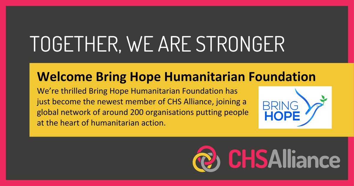 👏 We are delighted to welcome @BringHopeF to our global network of 200+ organisations, all committed to greater accountability for people affected by crises. Learn more about their work 👇 👇 bit.ly/3WQ5oK5