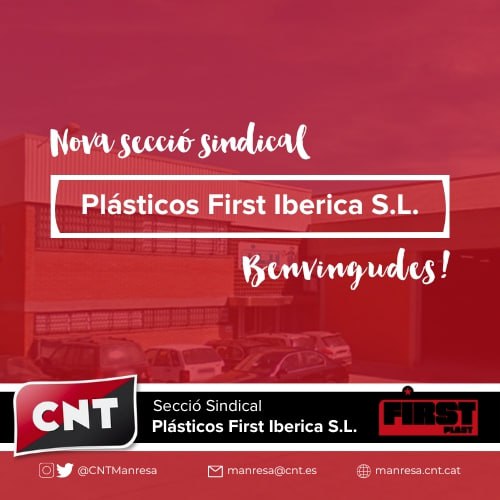 Anunciem una nova secció sindical al sector industrial. Aviat començarem la negociació col·lectiva amb l'empresa ✊
#ModeloSindical #Sindicalismo #Bages #CuentaconCNT