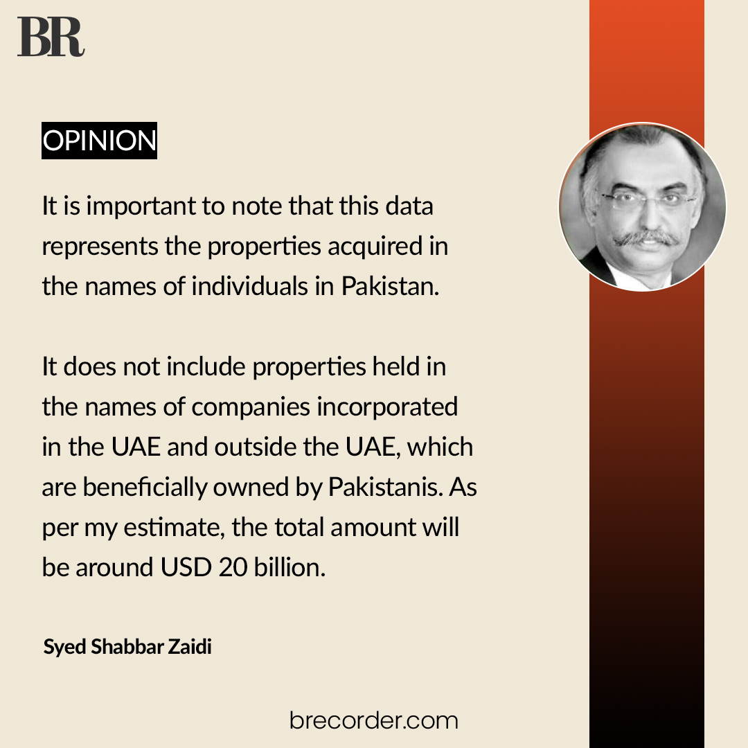 In 2019 when I was the Chairman of Federal Board of Revenue (FBR) I asked my Director General International Taxation to collect the data of persons holding ‘Iqamas’ of the United Arab Emirates so we can ensure their tax compliance in Pakistan. brecorder.com/news/40304577/…