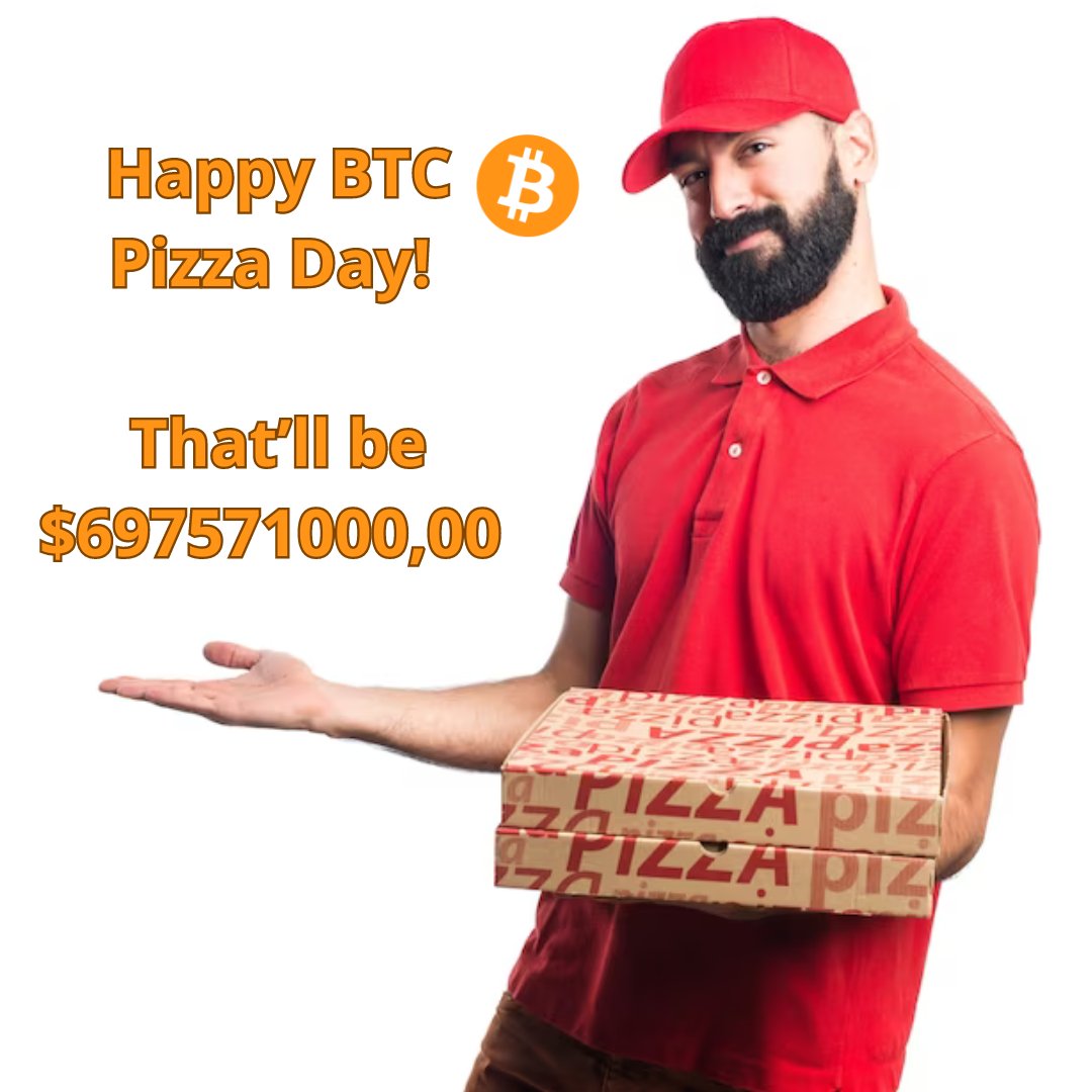 Happy #BitcoinPizzaDay! 🍕

Back in 2010, Laszlo Hanyecz spent 10,000 BTC on two pizzas, marking the first real-world use of #Bitcoin.

A tasty milestone showcasing how far we've come in the crypto world!

What would you do if you had 10,000 #BTC today?

#CryptoHistory #web3 #btc