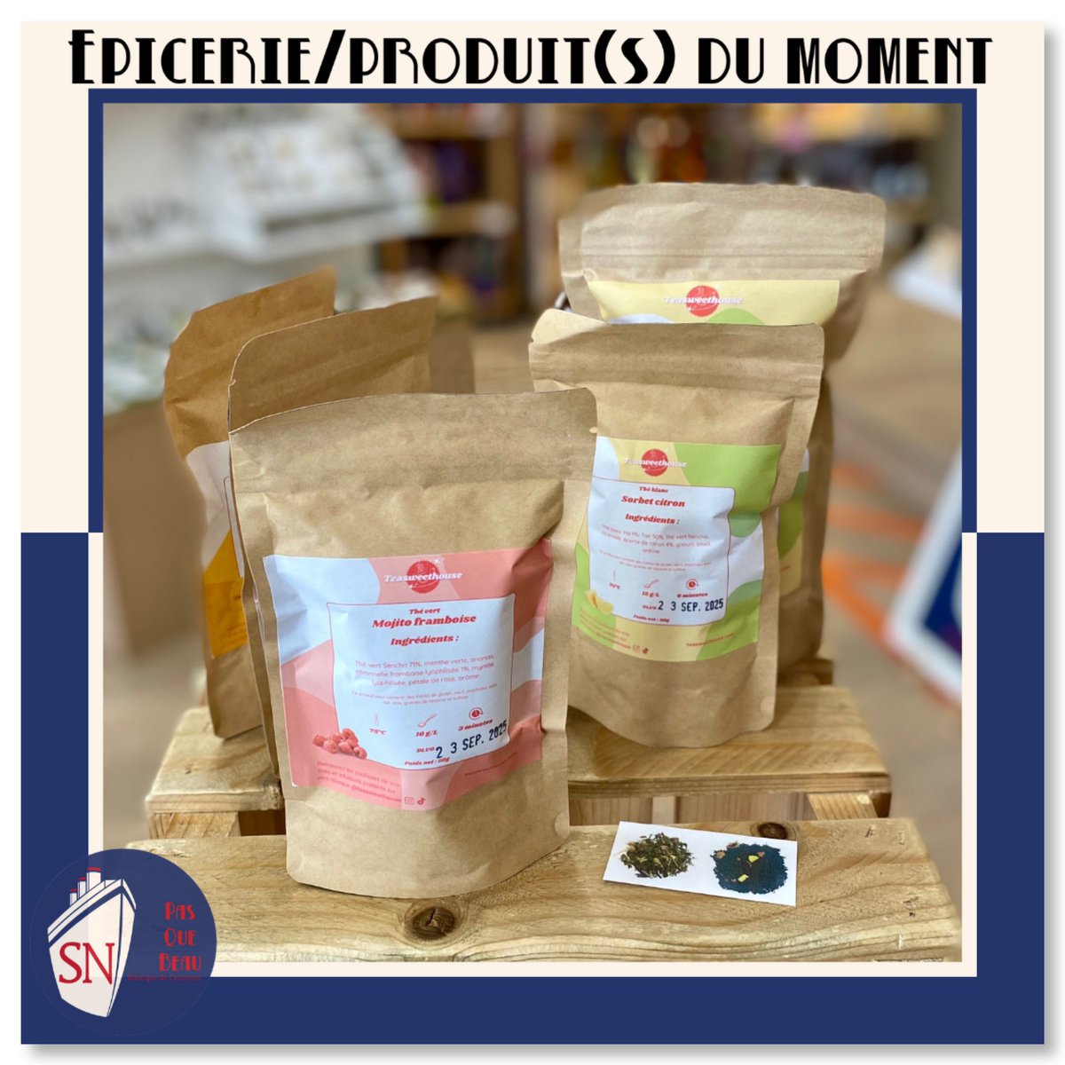 (Épicerie/produit(s) du moment..) Éveillez vos sens avec des thés et infusions gourmands • #pasquebeau #saintnazaire #pasquebeausaintnazaire • #boutiquedecreateurs #createursfrancais #artisanat #faitmain #unique #madeinfrance #savoirfaire #boutiquecadeaux