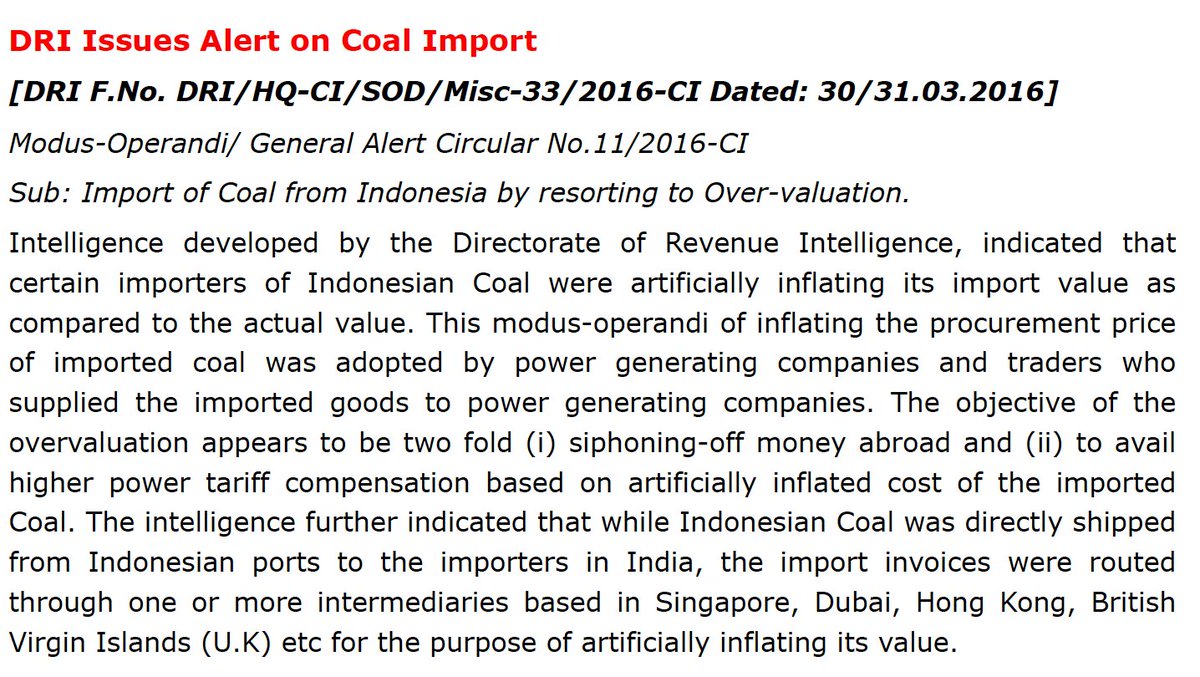 Remember the recent “Power shortage”, and the need for importing coal? This is just for TANGEDCO, and what the DRI note said was about all imports by Adani as well as 40 other players. DRI alert - worldtradescanner.com/DRI%20Issues%2… 10/n