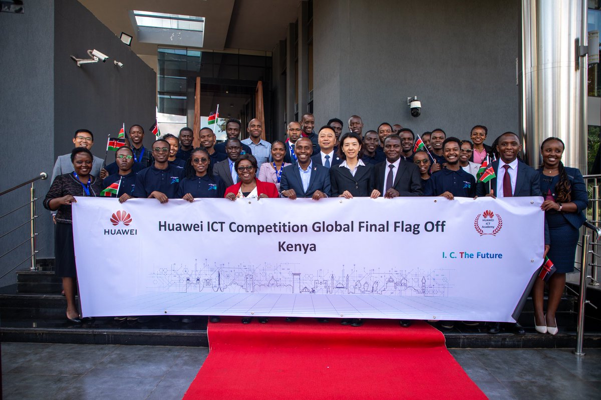 Flagging off the students in a colorful ceremony that was organized by @HuaweiKenya, Prof. Victoria Ngumi @VC_JKUAT, noted that the students who will compete in the global finals, have demonstrated impressive capability to apply knowledge in various ICT domains with commendable