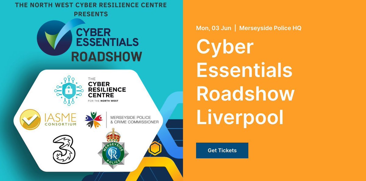 northwestcrc's tweet photo. Calling all Liverpool &amp; Merseyside businesses! 

Join us for our Cyber Essentials Roadshow on June 03 to find out more about the Cyber Essentials certification and from our partners. 

https://t.co/tpLKqpxYqc 

#merseyside #liverpool #cybersecurity https://t.co/fIdH2y0sj1