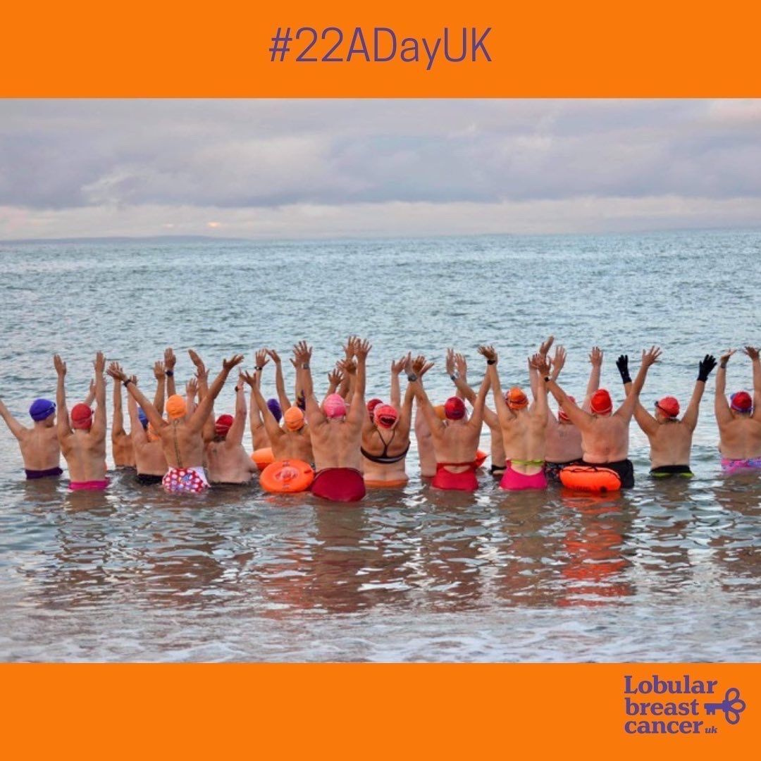 On the 22nd, remembering the 22 people diagnosed everyday in the UK with #LobularBreastCancer. Thank you to the HeleBay Merebabes, Illfracombe for your #22ADayUK campaign image. Find out more buff.ly/3TjBx9v