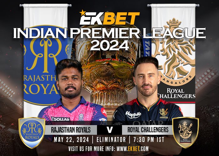 EKBET_Updates's tweet photo. INDIAN PREMIER LEAGUE , 2024 | RR 🆚 RCB

E L I M I N A T O R — In this must-win contest, Samson is looking for a turnaround as they face a formidable Royal Challengers Bangalore, who are riding high on momentum. 🙌 https://t.co/s79VSXOV9y