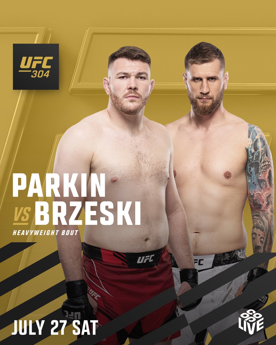 Heavyweights! Mick Parkin 🇬🇧 puts his unbeaten record on the line against Lukasz Brzeski 🇵🇱 at #UFC304! 🎟️ ufc.com/manchester