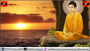 #LtGenDhirajSeth, #ArmyCdrSWC extends warm greetings to All Ranks, Veterans, civil defence employees & their families on the occasion of #BuddhaPurnima2024. #IndianArmy @adgpi @HQ_IDS_India @DIAV20 @KSBSectt @prodefencechan1 @PRODefRjsthn