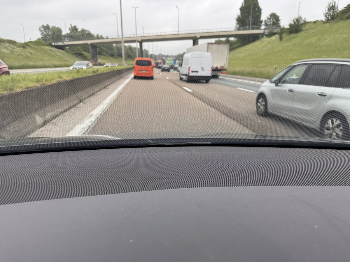 <a href="/elonmusk/">Elon Musk</a> in #europe cars need to stay left in their lane in slow traffic on the highway. <a href="/Tesla/">Tesla</a> #Autopilot stays exactly in the middle what is not legal anymore. Update ?