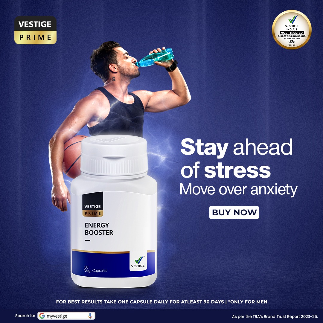 Re-enegise your life with the power of Vestige Prime Energy Booster. 

Buy now 

#Reenergize #EnergyBooster #VestigePrime #Health #Wellness #BuyNow #BoostYourEnergy #HealthyLifestyle