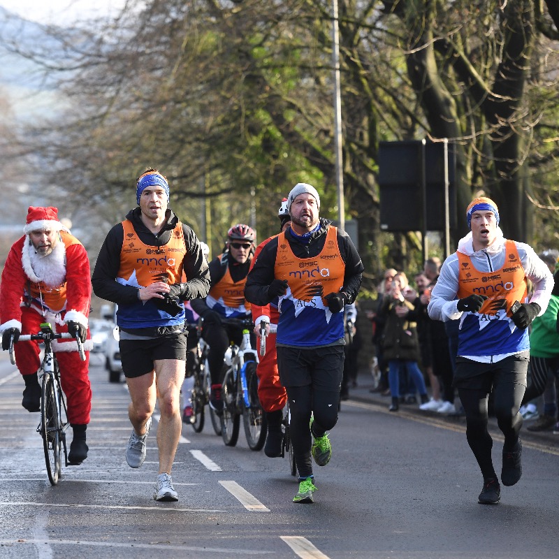 leedsrhinos's tweet photo. Kevin Sinfield CBE will be back on the streets this December as he leads his fundraising team for their fifth annual challenge in support of the motor neurone disease (MND) community with the theme of ‘running home for Christmas’.
