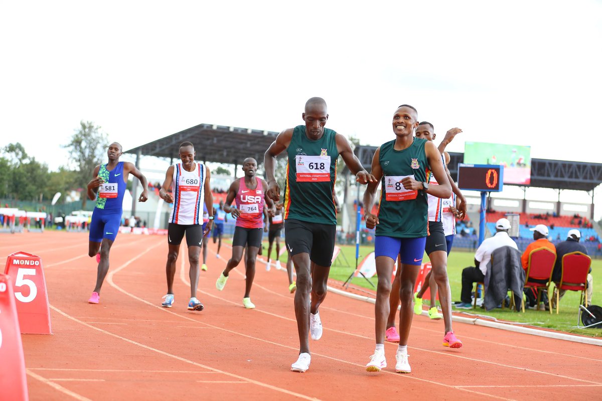 Prison’s Kipngetich Ngeno clocked 1:45.03 to defend his 800m National Athletics Championships title ahead of Stanley Kebenei (KDF) while Olympics 1500m Timothy Cheruiyot (Prisons) won 🏅 bronze at the second day of the championships at Ulinzi Sports Complex, #aknationalchamp2024