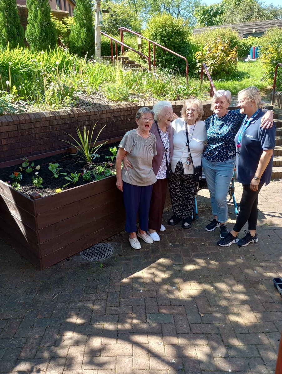 Great morning at John Galt House with Invergrow Project, residents raised bed planting session